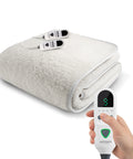 Coperta Elettrica Riscaldata Coprimaterasso in Lana Sintetica - Timer e 9 Temperature