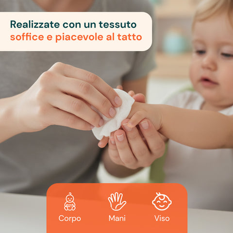 Salviette Neonato al Talco – 216 /1 296 Pz con Crema Dermolenitiva