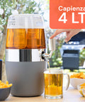 Dispenser Refrigerante 4L per Bevande con Rubinetto Antigoccia per Uso Esterno e Interno.