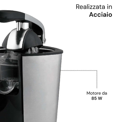 Spremiagrumi Elettrico In Acciaio 85w Nero