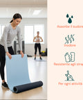 Tappetino Yoga e Pilates Antiscivolo – TPE con Tracolla