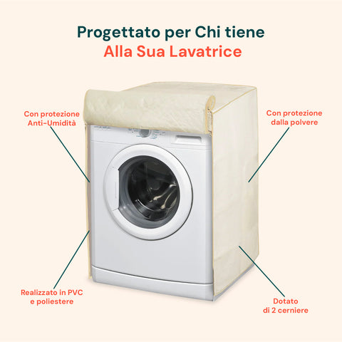 Protezione anti-umidità e dalla polvere in PVC e poliestere con 2 cerniere per accesso facile al pannello controlli
