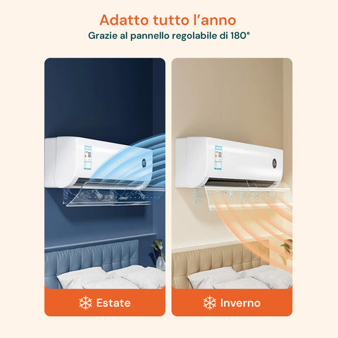 Deflettore Aria per Condizionatore da Parete con Filtro e Montaggio Veloce
