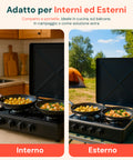 Cucina all’Aperto con Fornello a Gas 4 Fuochi ad Alta Efficienza Facile da Usare