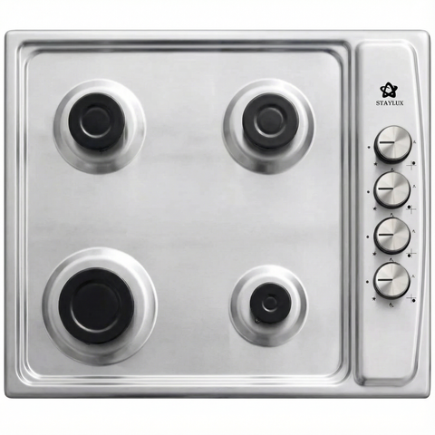 Piano Cottura 4 Fuochi A Gas In Acciaio Inox 50x58cm 220-240v