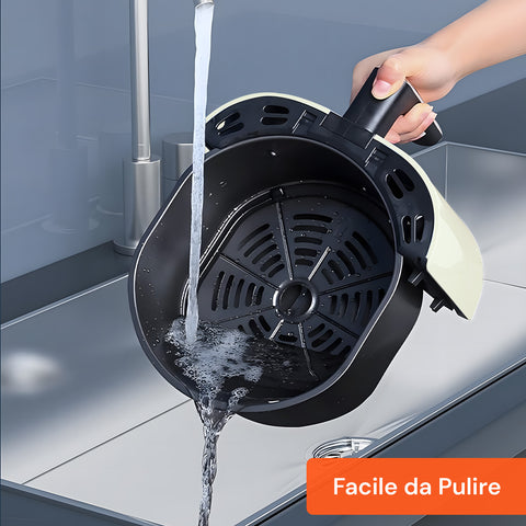 Friggitrice Ad Aria 5l 1500w Temperatura 80-200°C Con Timer E Display Led