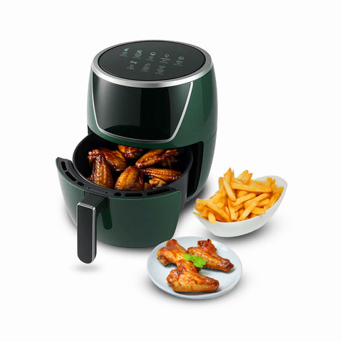 Friggitrice Ad Aria 5l 1500w Temperatura 80-200°C Con Timer E Display Led