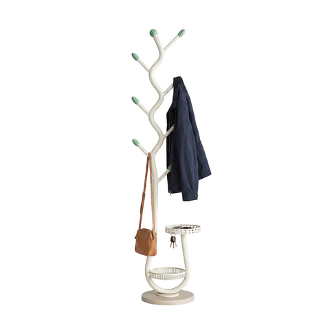 avilia home appendiabiti moderno in metallo bianco con 2 vassoi circolari 24 cm struttura robusta e salvaspazio h 1665 cm ean 8052879010217