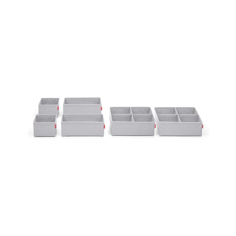 Set 6 Organizer Biancheria Pieghevoli Per Cassetti Grigio