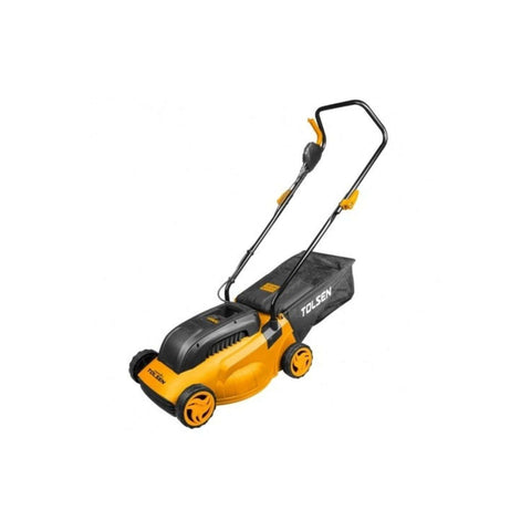 tolsen tosaerba elettrico 1300w a spinta con sacco 30l e 3 altezze di taglio ean 6933528799580