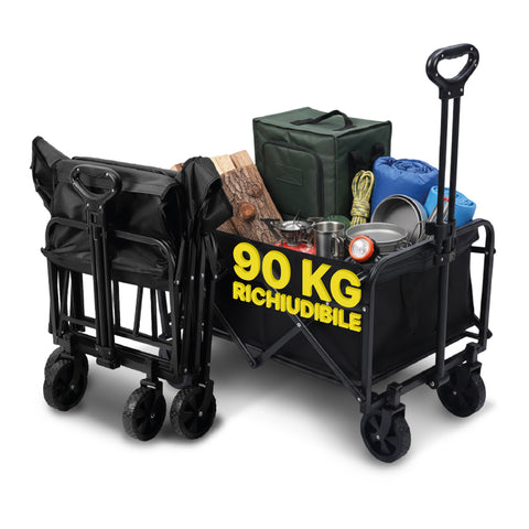 daimann carrello pieghevole da esterno taglia l 90kg taglia xl 120kg con ruote ean 8056590070642