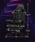 nexor sedia gaming reclinabile con poggiapiedi estraibile cuscino lombare e poggiatesta ean 8052879011771