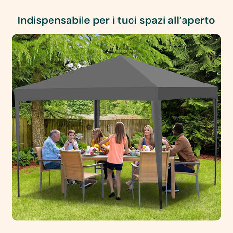 zendea gazebo 3x3mt per esterni con copertura impermeabile e telaio in acciaio ean 8015361713188