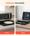 avilia organizer da cucina con ripiano estraibile salvaspazio per forno a microonde ean 8052879010163