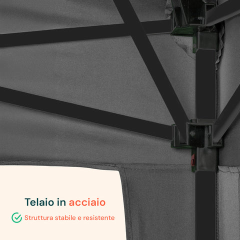 zendea gazebo 3x3mt per esterni con copertura impermeabile e telaio in acciaio ean 8015361713188