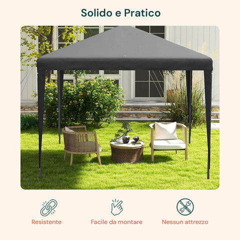 zendea gazebo 3x3mt per esterni con copertura impermeabile e telaio in acciaio ean 8015361713188