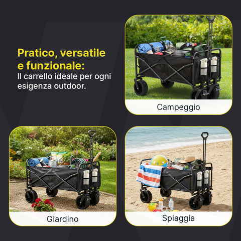 daimann carrello pieghevole da esterno taglia l 90kg taglia xl 120kg con ruote ean 8056590070642
