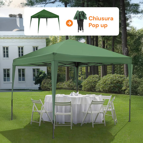 zendea gazebo 3x3mt per esterni con copertura impermeabile e telaio in acciaio ean 8015361713188