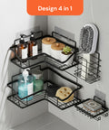 avilia home kit 4 mensole adesive da parete in metallo con ganci senza fori ean 8052879010996