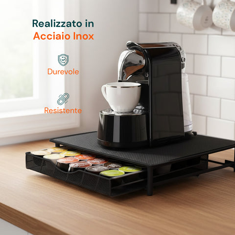 avilia home porta capsule caffe 36 posti con cassetto estraibile in metallo e base antiscivolo ean 8052879011269