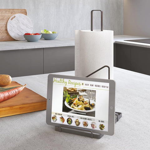 immagine-2-metaltex-porta-rotolo-da-cucina-con-supporto-per-tablet-13x19x32cm-ean-8002523529145