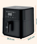 wintem friggitrice ad aria 45l con display led touch e 7 programmi di cottura 1800w ean 8052286432213