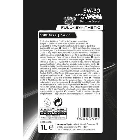 immagine-3-arexons-olio-motore-arx-5w40-gd-1l-ean-8002565092270