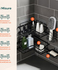 avilia home kit 4 mensole adesive da parete in metallo con ganci senza fori ean 8052879010996