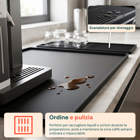 axentia tappetino in silicone 2 in 1 con bordi alti sottociotola impermeabile e antipolvere per animali base antiscivolo pieghevole e salvaspazio materiale sano e atossico ean 8052879011399