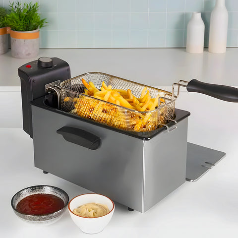 tristar friggitrice 3l in acciaio inox 2000w con termostato 130 190c argento ean 8713016083739