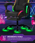nexor sedia gaming reclinabile con poggiapiedi estraibile cuscino lombare e poggiatesta ean 8052879011771