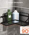 avilia home kit 4 mensole adesive da parete in metallo con ganci senza fori ean 8052879010996