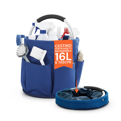 avilia home secchiello pieghevole multiuso 16l con tasche salvaspazio e resistente ean 8052879010675