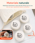 avilia home set 6 palline di lana per asciugatrice riutilizzabili diametro 7 cm ean 8052879011993