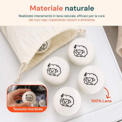 avilia home set 6 palline di lana per asciugatrice riutilizzabili diametro 7 cm ean 8052879011993