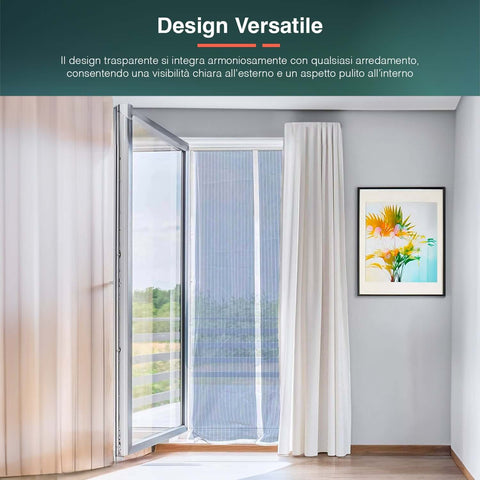 Patagonia Zanzariera Magnetica Bianca 240x140 con Tessuto Resistente e Montaggio Facile Ean 8050030810393