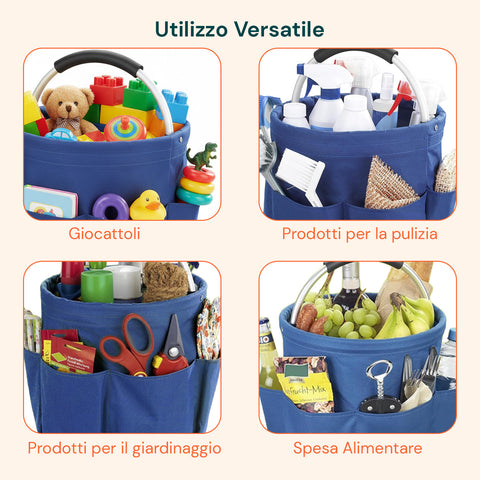 avilia home secchiello pieghevole multiuso 16l con tasche salvaspazio e resistente ean 8052879010675