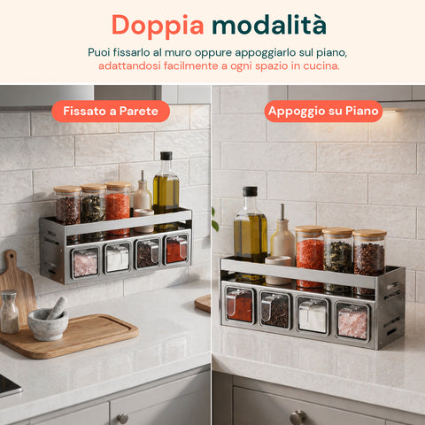 avilia home organizer in acciaio con 4 contenitori estraibili e ripiano superiore 35x105x12 cm portata 10 kg ean 8052879011559