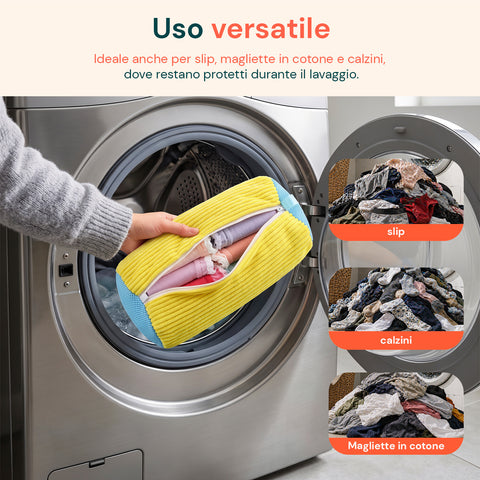 avilia home set 2 borse per lavatrice e asciugatrice in ciniglia per scarpe e capi delicati 30x20x15 cm protezione antigraffio con cerniera ean 8052879011184