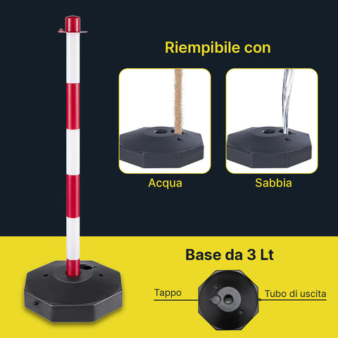 daimann paletti segnaletici con catena 2 metri set 4 colonnine ben visibili ean 8056590070499