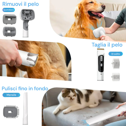 Pet Grooming Set multifunzione - Rimuovi taglia e pulisci pelo cani gatti con accessori professionali toelettatura