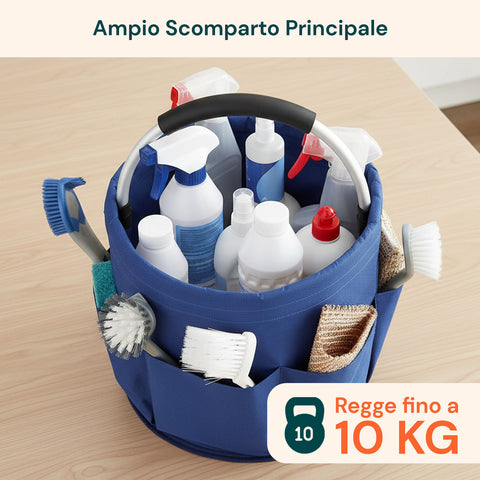 avilia home secchiello pieghevole multiuso 16l con tasche salvaspazio e resistente ean 8052879010675