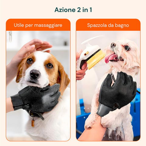 pride groom guanto morbido per tolettatura cani e gatti con cinturino regolabile ean 5053249270319