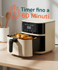 wintem friggitrice ad aria 45l con display led touch e 7 programmi di cottura 1800w ean 8052286432213