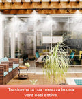 Kit Irrigazione a Nebulizzazione 15 m per Piante, Gazebo e Giardino