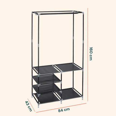 avilia home appendiabiti con 6 ripiani e asta porta grucce struttura solida ean 8056819052916