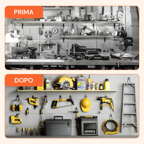 daimann kit 16 ganci da muro per officina o garage diverse misure e usi ean 8056590070307