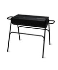 zendea barbecue a carbone e legna in acciaio con gambe alte braciere 74x38 cm e griglia 70x34 cm ad ampia superficie di cottura ean 8056819079531