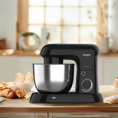 Avilia Impastatrice Planetaria 1500W Ciotola Inox 5L 10 Velocità con Ricettario, Accessori e Funzione Pulse Nera Ean-8056819047578