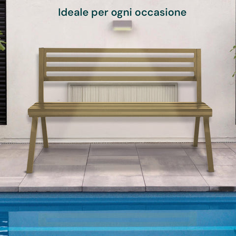 Panca Montecarlo Tortora In Acciaio Verniciato Con Design Moderno